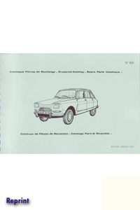 Citroën Ami 8 Catalogue des pièces détachèes No 631